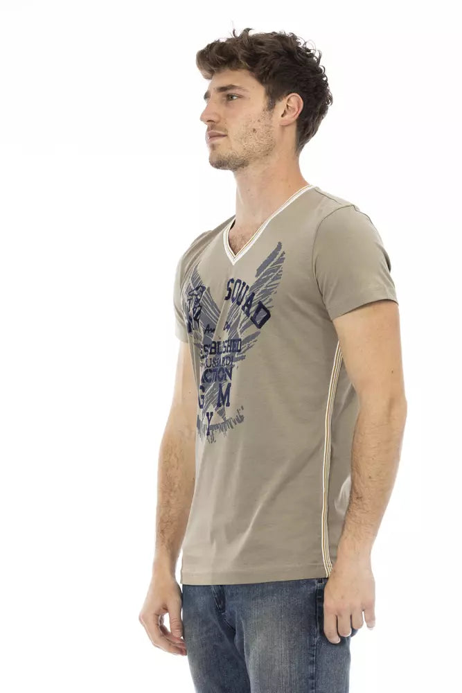 Camiseta de algodón verde Action de Trussardi para hombre