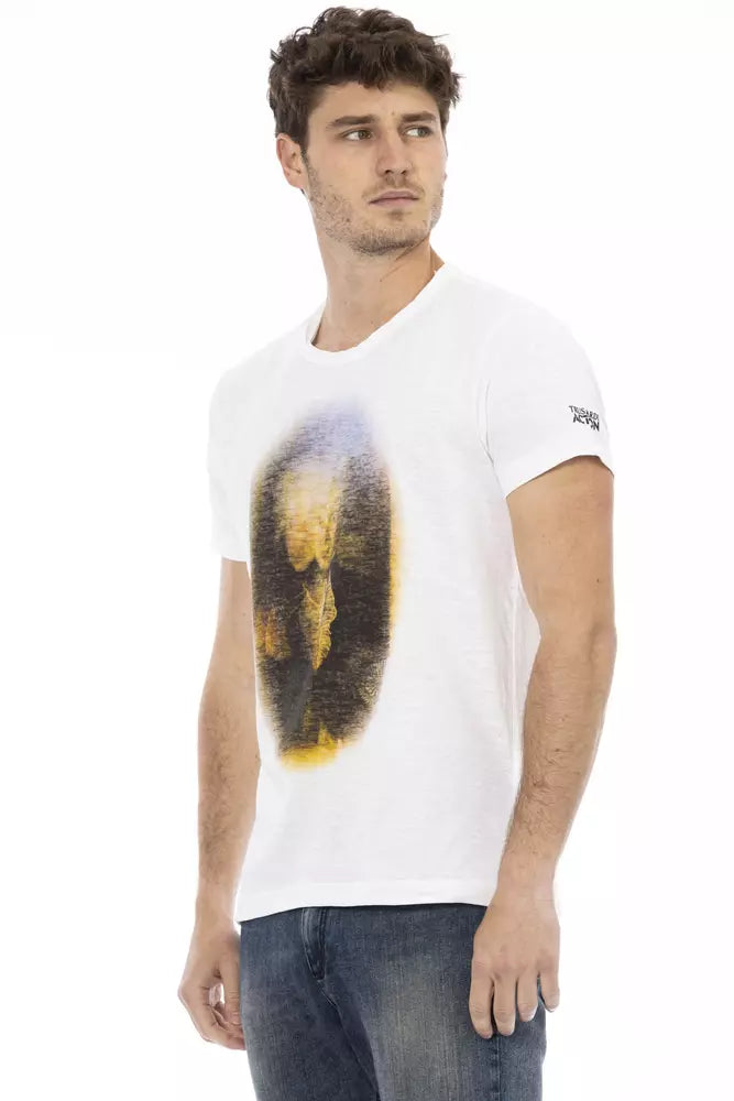 Camiseta de algodón blanca para hombre Trussardi Action