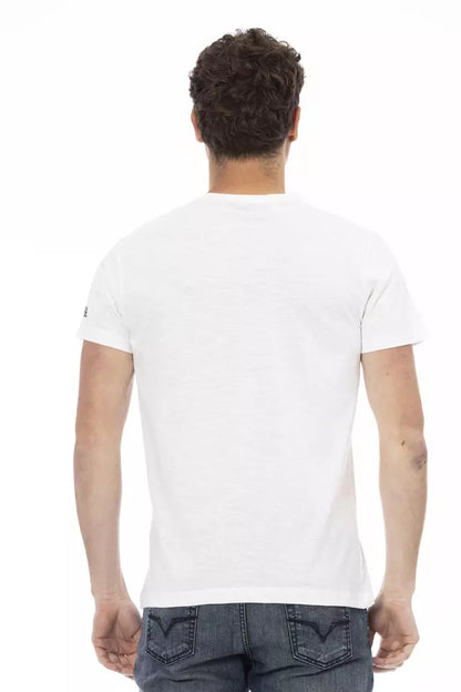 Camiseta de algodón blanca para hombre Trussardi Action