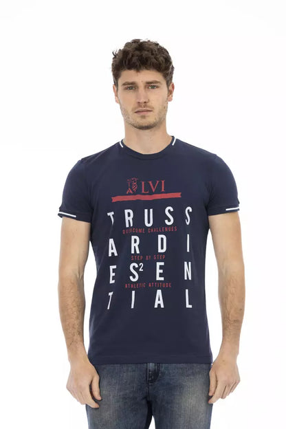 Trussardi Action Blå bomull T-shirt för män