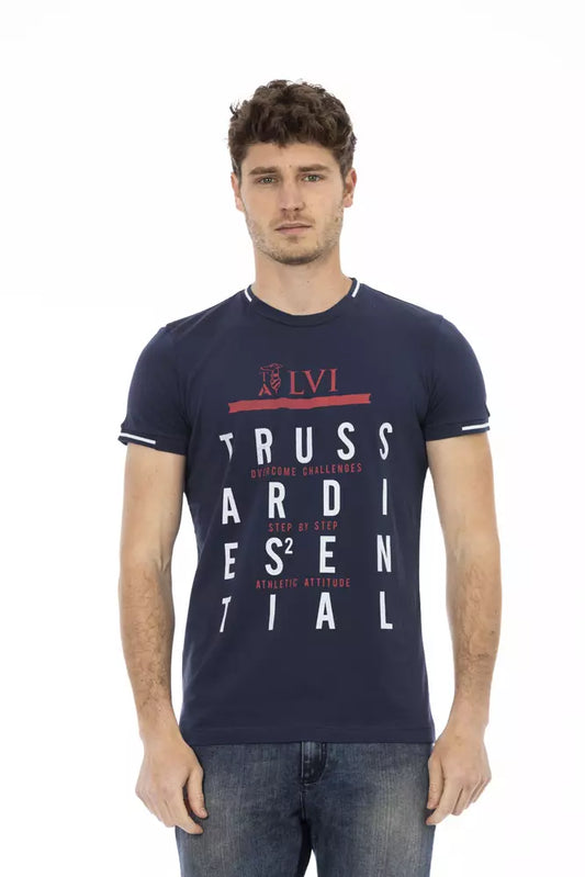 Trussardi Action Blå bomull T-shirt för män