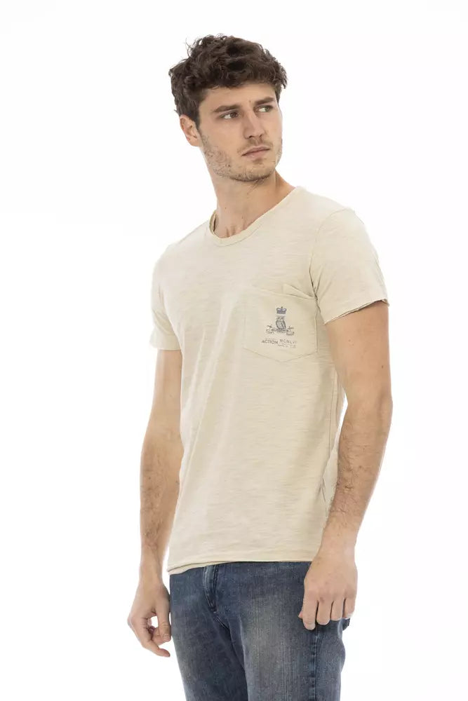 Trussardi Action Beige bomull män T-shirt