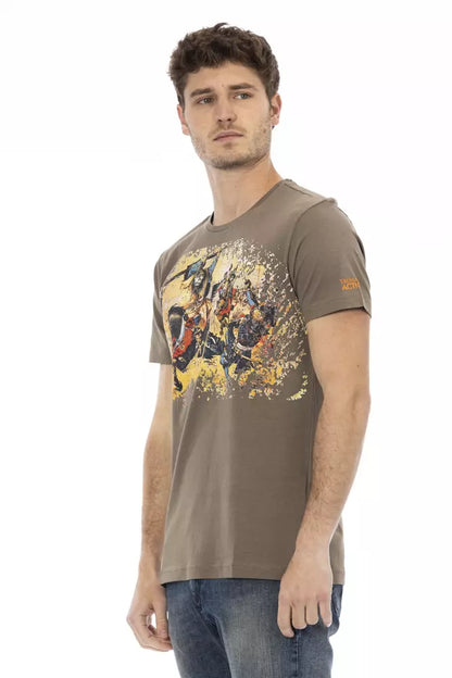 Trussardi Action Brun bomull män T-shirt