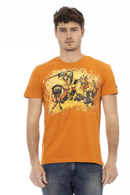 Trussardi Action Orange bomull T-shirt för män