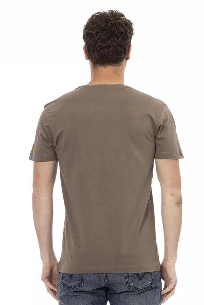 Trussardi Action Brun bomull män T-shirt