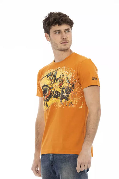 Trussardi Action Orange bomull T-shirt för män