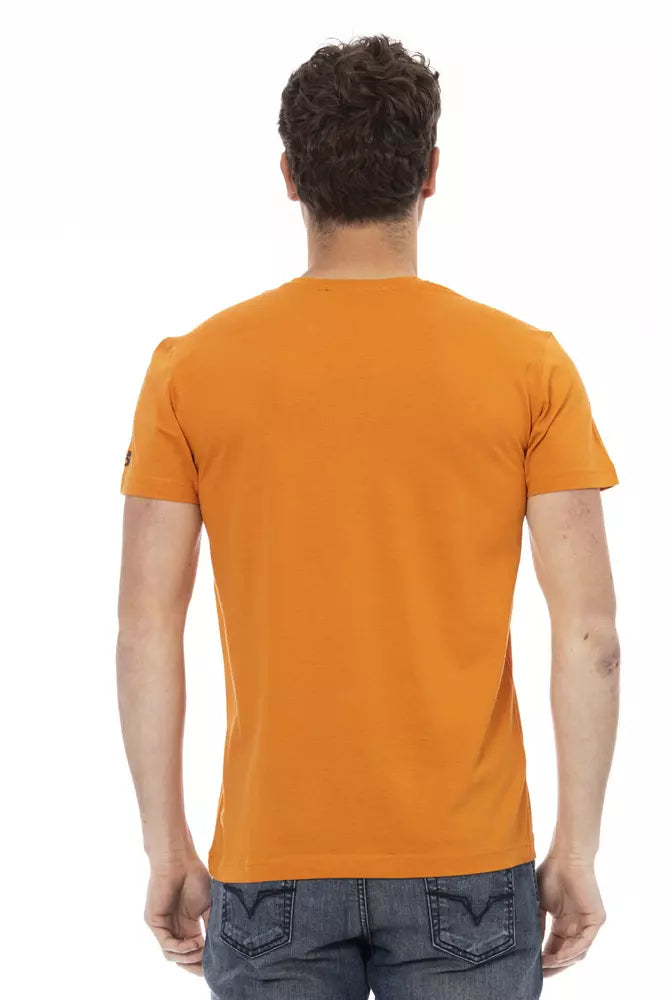 Trussardi Action Orange bomull T-shirt för män