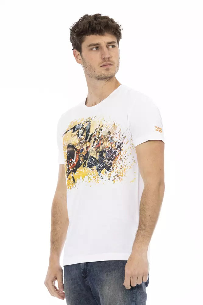 Trussardi Action White Cotton Men T-shirt