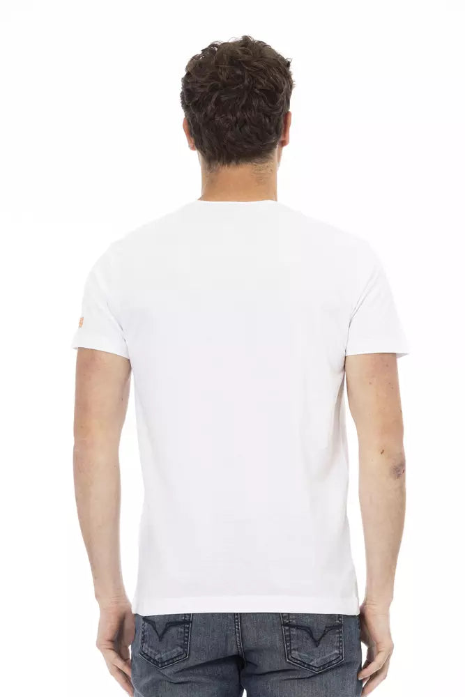 Trussardi Action White Cotton Men T-shirt