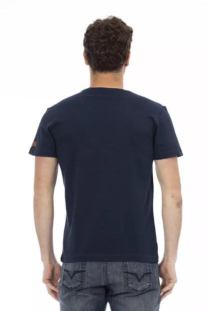 Trussardi Action Blue Cotton Men T-Shirt