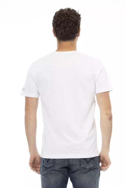 Camiseta de algodón blanca para hombre Trussardi Action