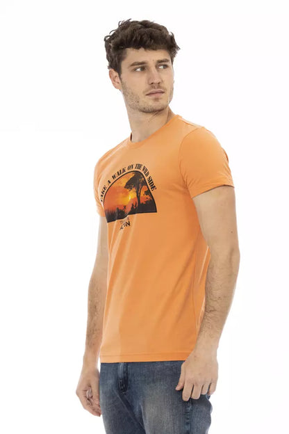 Trussardi Action Orange Cotton Men T-Shirt