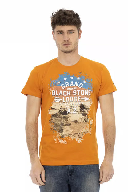 Trussardi Action Orange bomull män T-shirt