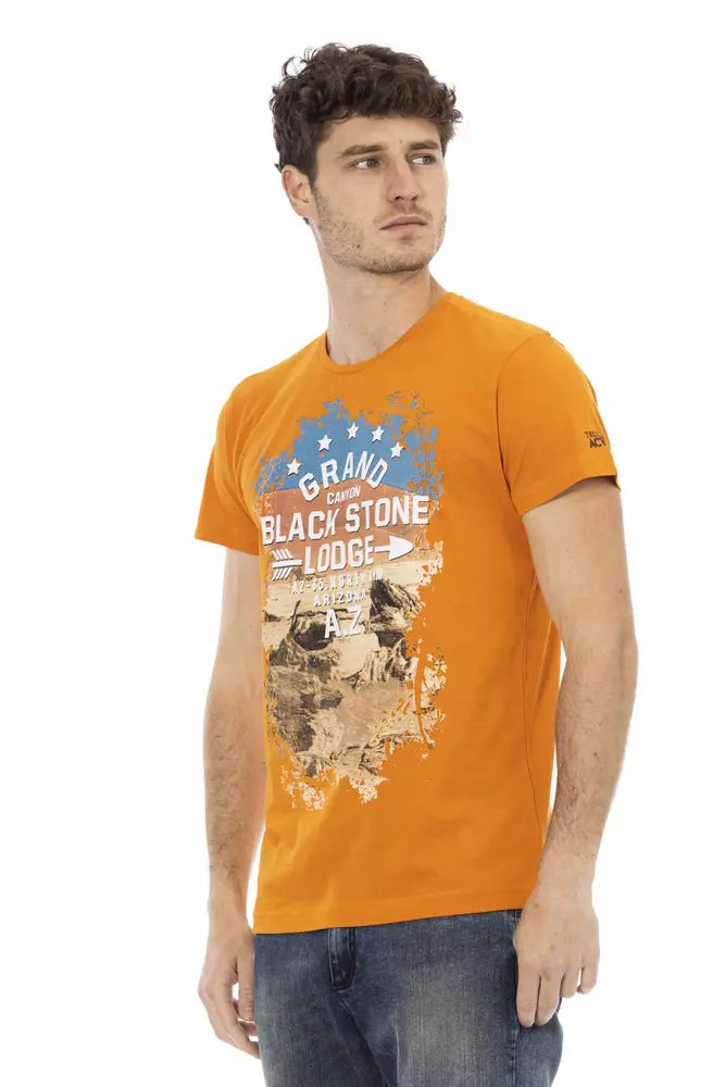 Trussardi Action Orange bomull män T-shirt