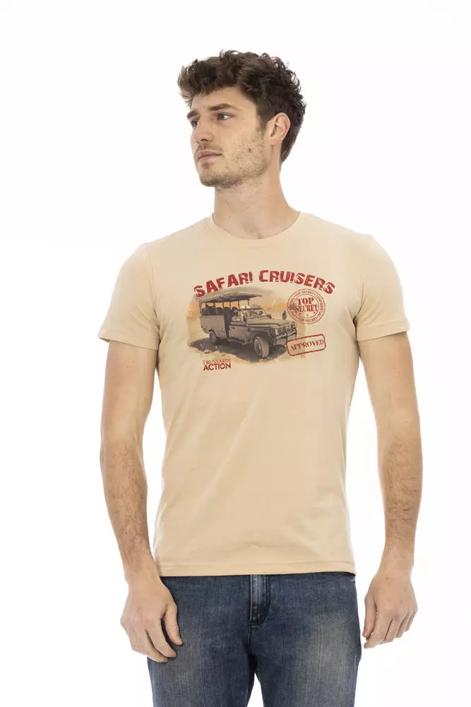 Trussardi Action Beige bomull män T-shirt