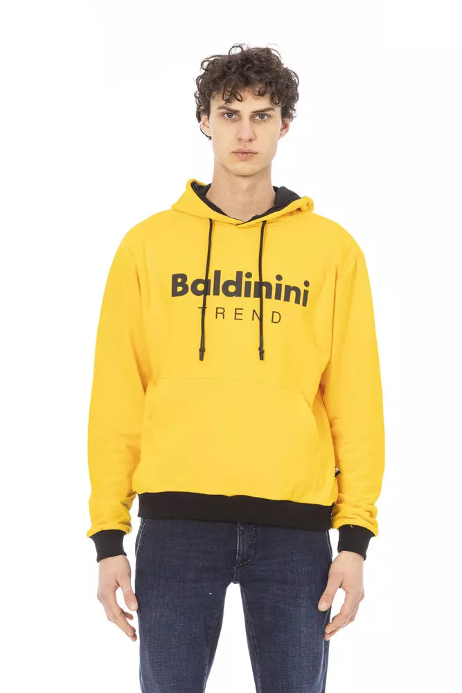 Sudadera con capucha Baldinini Trend de algodón amarillo para hombre