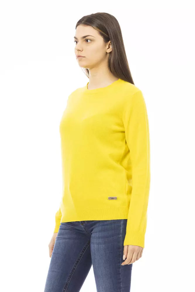 Jersey de mujer de lana amarilla Baldinini Trend