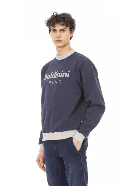 Baldinini Trend Blue Cotton Herrtröja