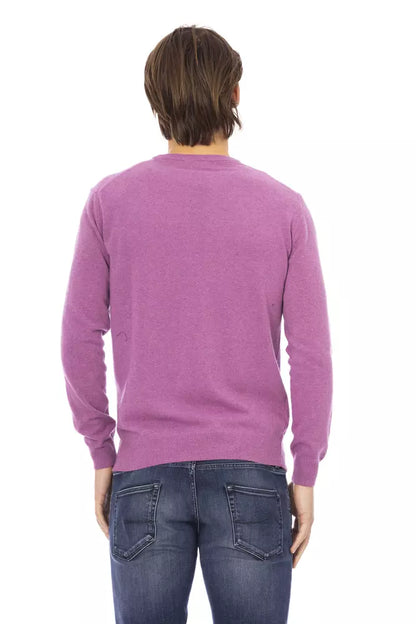 Jersey de lana morado para hombre Baldinini Trend