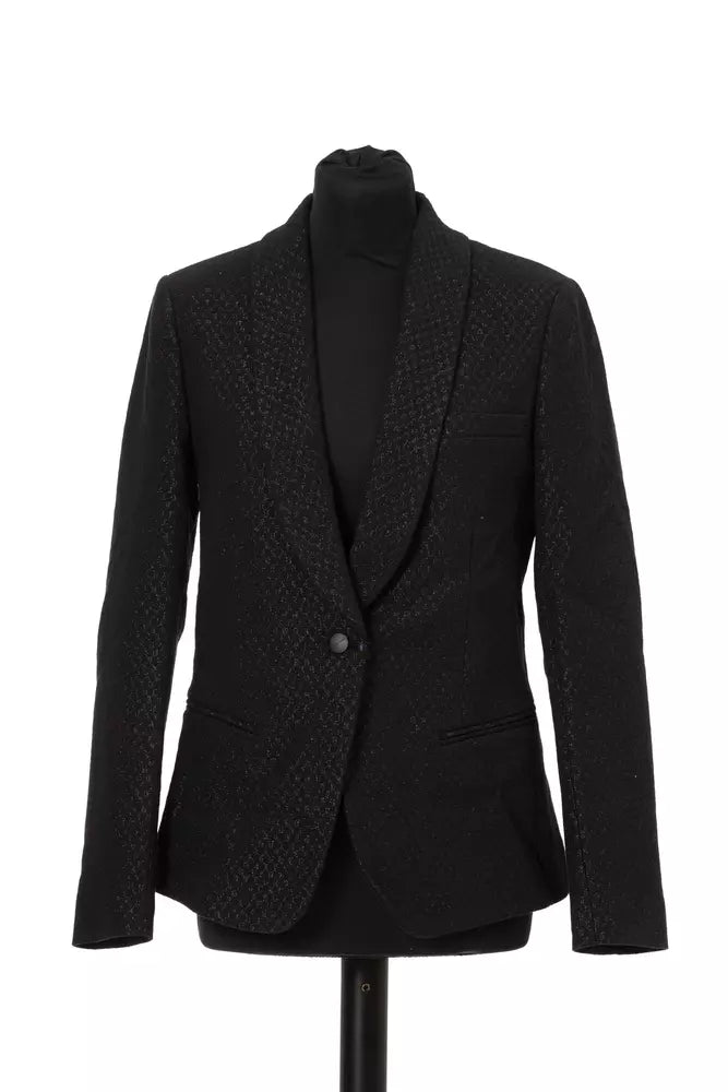 Jacob Cohen Black Cotton Dam Blazer