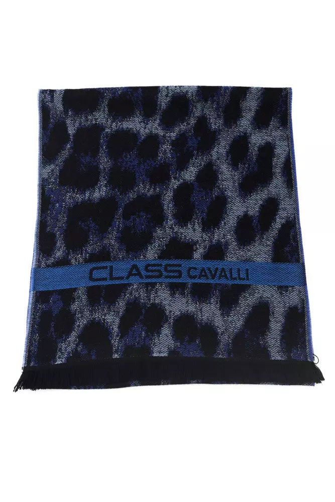 Bufanda de lana azul para hombre de Cavalli Class