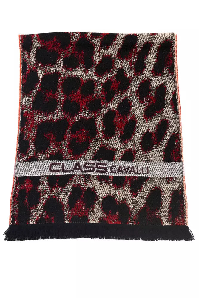 Bufanda de lana para hombre color burdeos de Cavalli Class