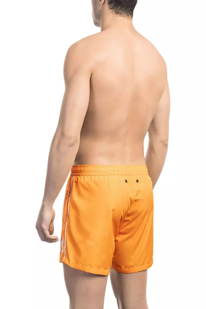 Bikkembergs Bañador corto de poliéster naranja para hombre