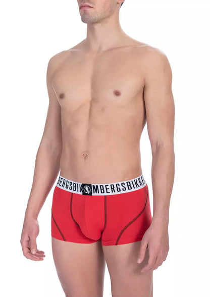 Bikkembergs Red Cotton Men Underwear Pack