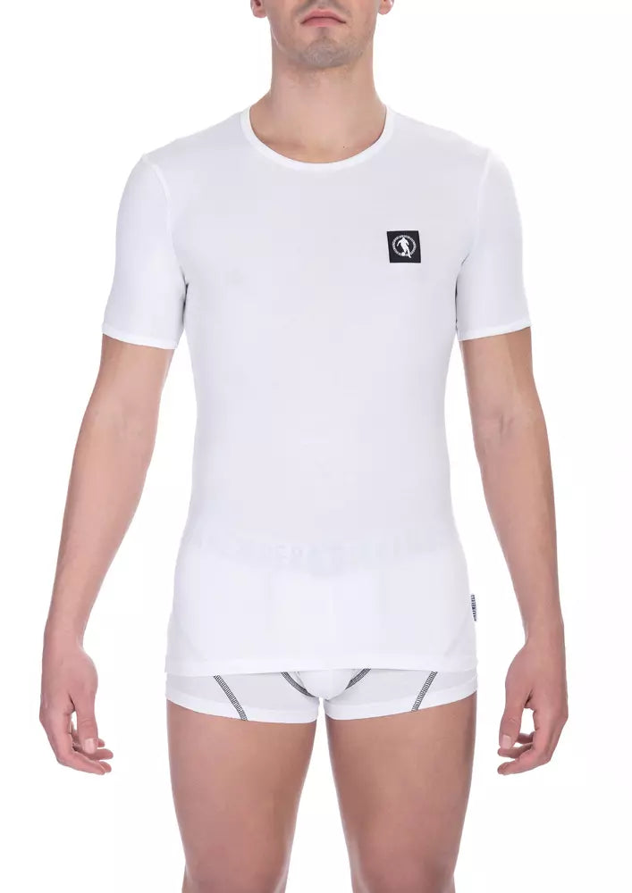 Camiseta de algodón blanca para hombre de Bikkembergs