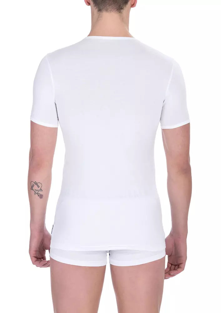 Camiseta de algodón blanca para hombre de Bikkembergs