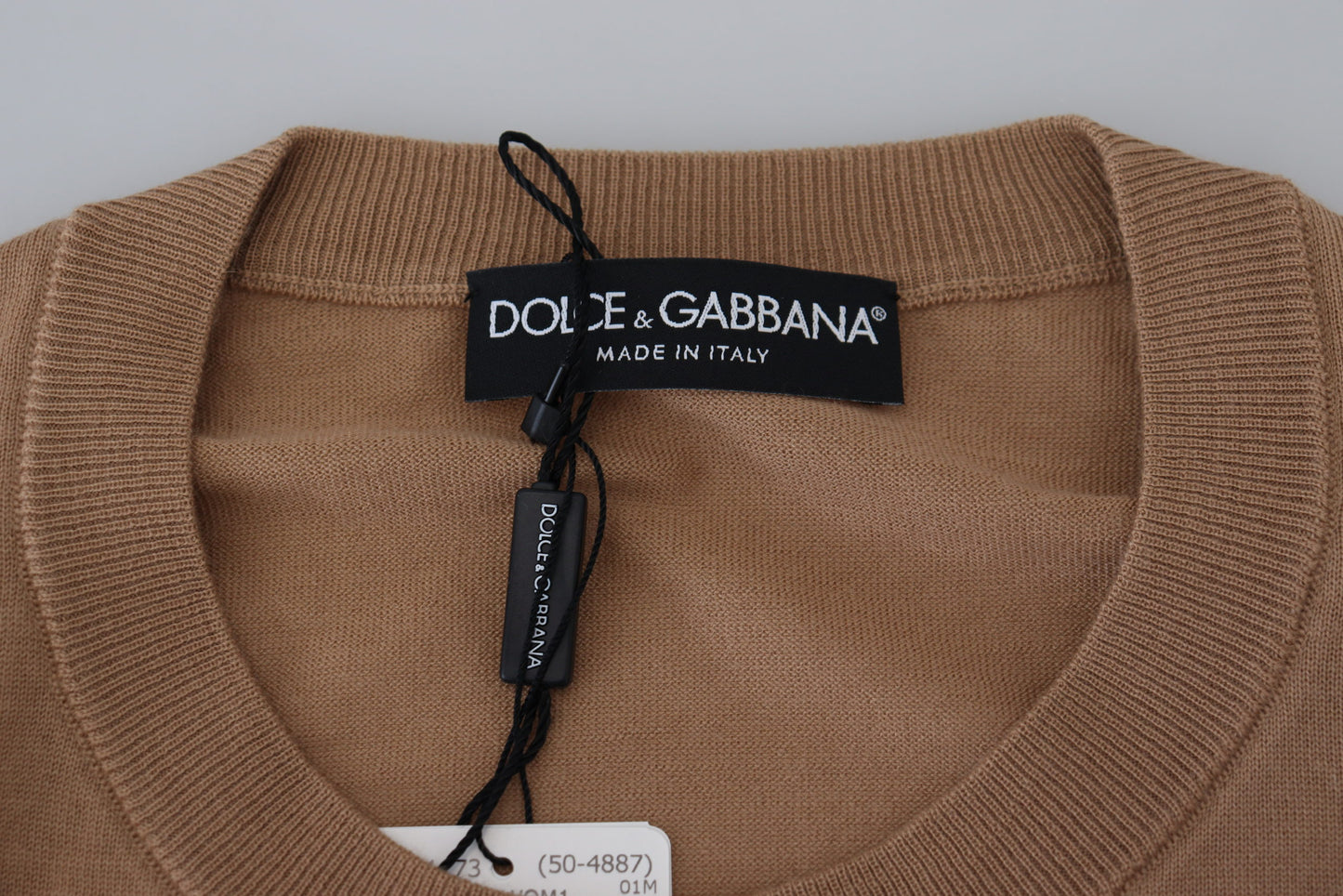 Dolce &amp; Gabbana Beige Cashmere tröja med rund hals