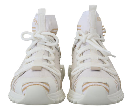 Dolce &amp; Gabbana Elegant Vit Beige SORRENTO Sneakers