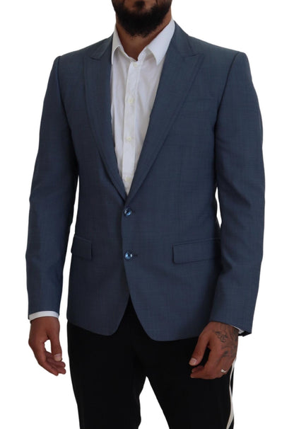 Blazer deportivo elegante de botonadura sencilla en azul de Dolce &amp; Gabbana