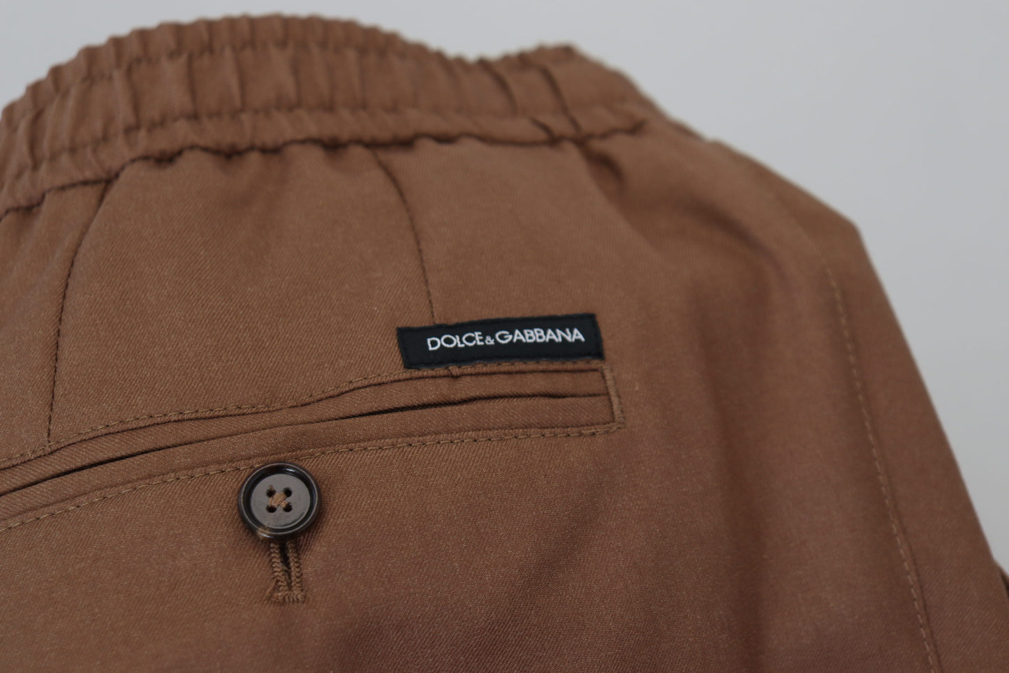 Dolce &amp; Gabbana Chic Brown Cashmere-Silk joggingbyxor