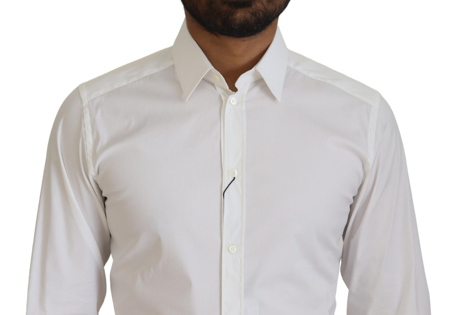 Dolce &amp; Gabbana Bländande vit Slim Fit Dress Shirt