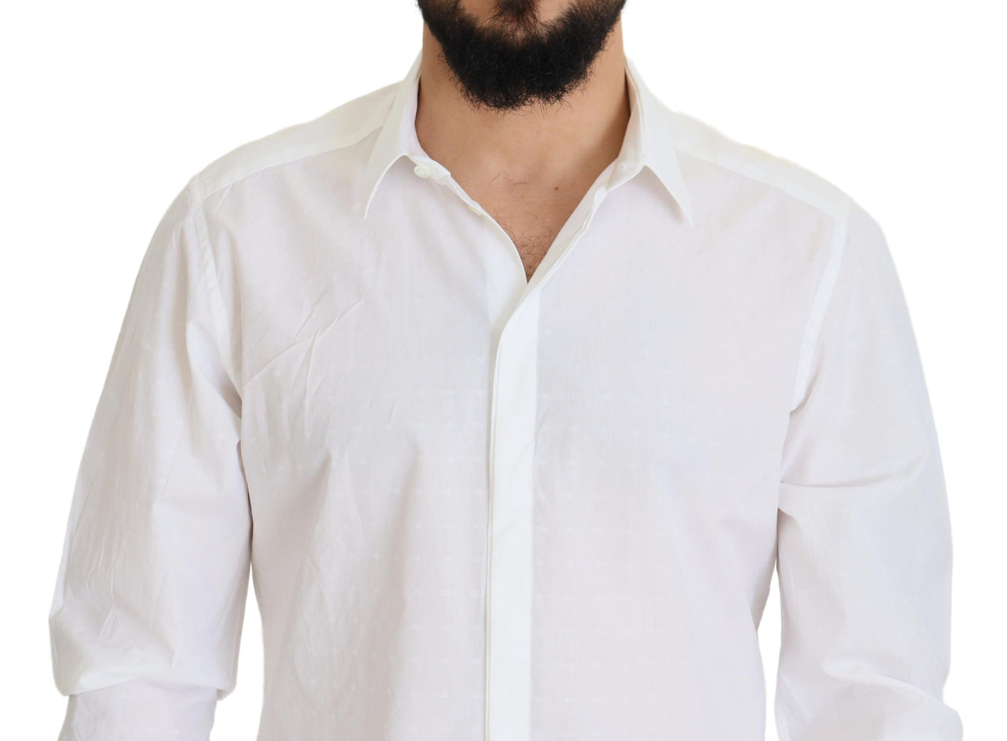 Dolce &amp; Gabbana Elegance Reimagined White Cotton Dress Shirt