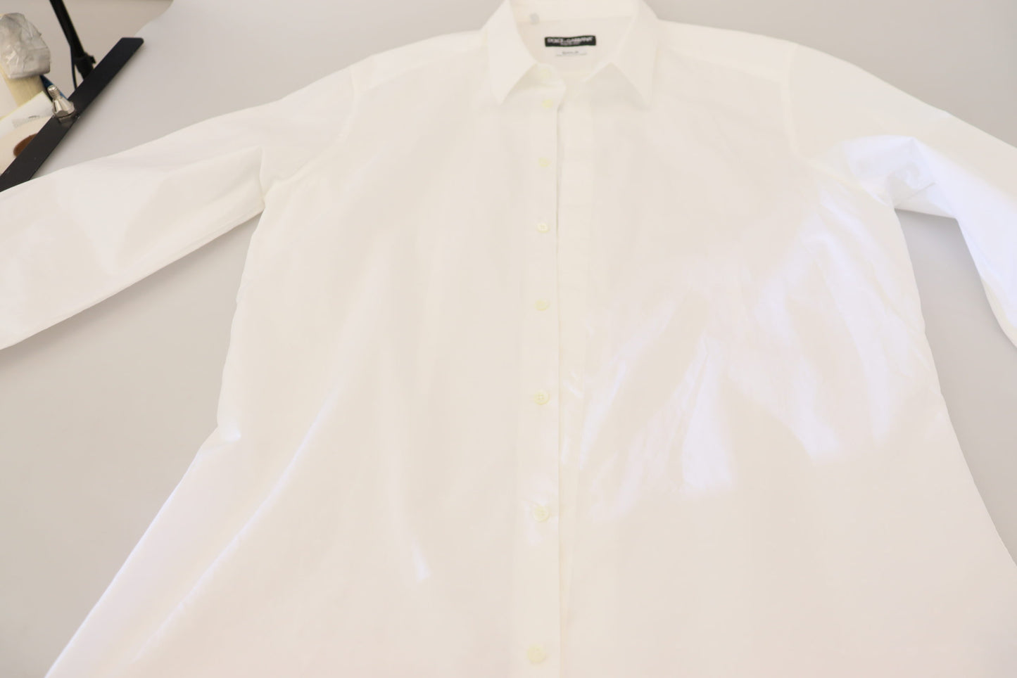 Dolce &amp; Gabbana Elegance Reimagined White Cotton Dress Shirt