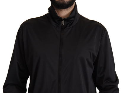 Dolce &amp; Gabbana Elegant Black Full Zip Sweater