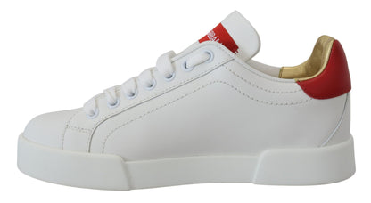 Dolce &amp; Gabbana Sparkling White Portofino Sneakers