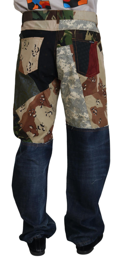 Dolce &amp; Gabbana Patchwork Jeans Rich Silk Blend Denim