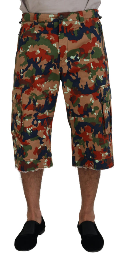 Shorts cargo multicolores de diseñador italiano Dolce &amp; Gabbana