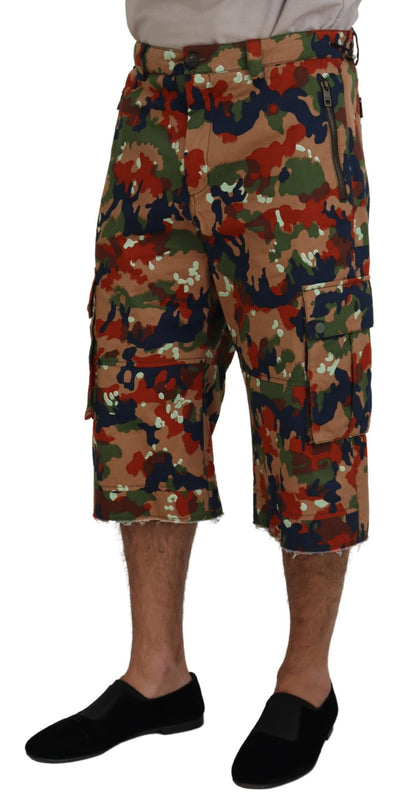 Shorts cargo multicolores de diseñador italiano Dolce &amp; Gabbana