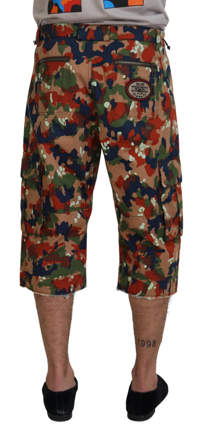 Shorts cargo multicolores de diseñador italiano Dolce &amp; Gabbana