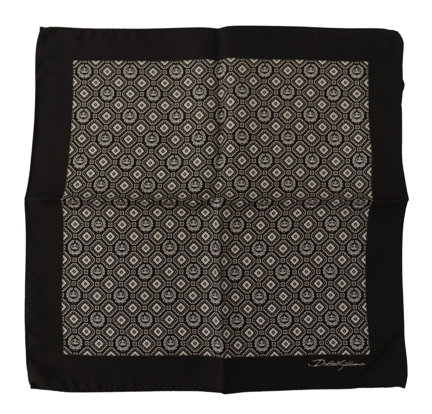 Dolce &amp; Gabbana Elegant svart sidenscarf för män