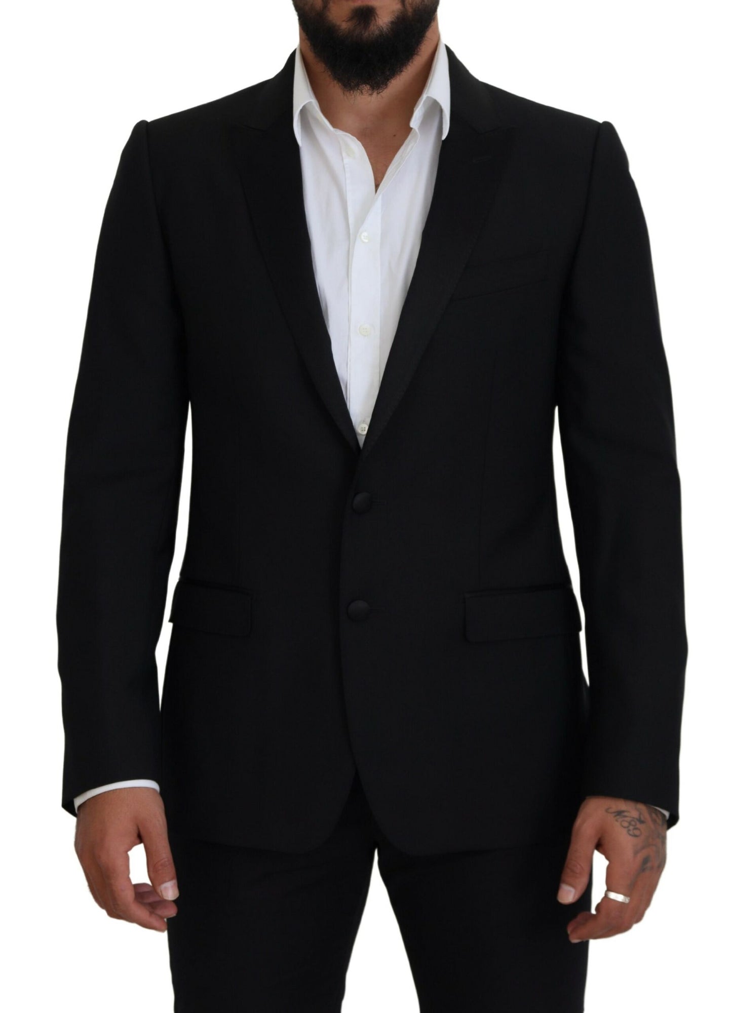 Blazer formal elegante color negro con diseño de martini de Dolce &amp; Gabbana