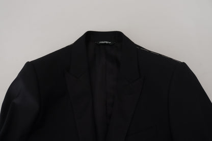 Blazer formal elegante color negro con diseño de martini de Dolce &amp; Gabbana