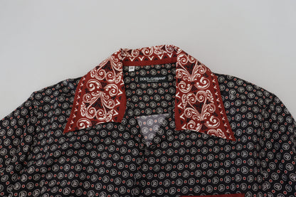 Dolce &amp; Gabbana Elegant Flerfärgad Silk Casual Shirt