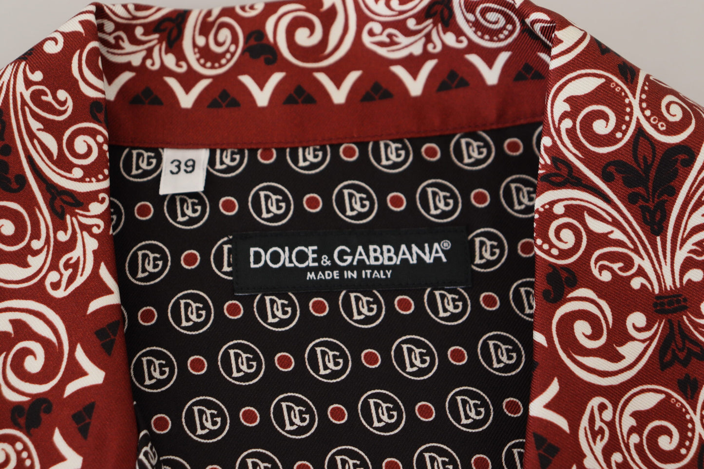 Dolce &amp; Gabbana Elegant Flerfärgad Silk Casual Shirt