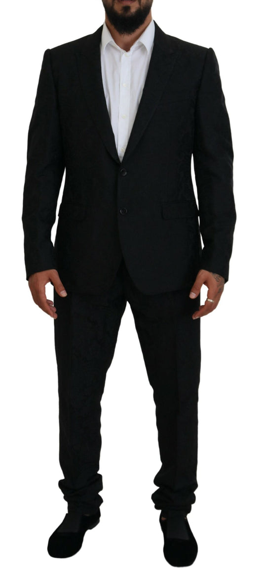 Dolce &amp; Gabbana svart Martini Slim Fit Designer kostym