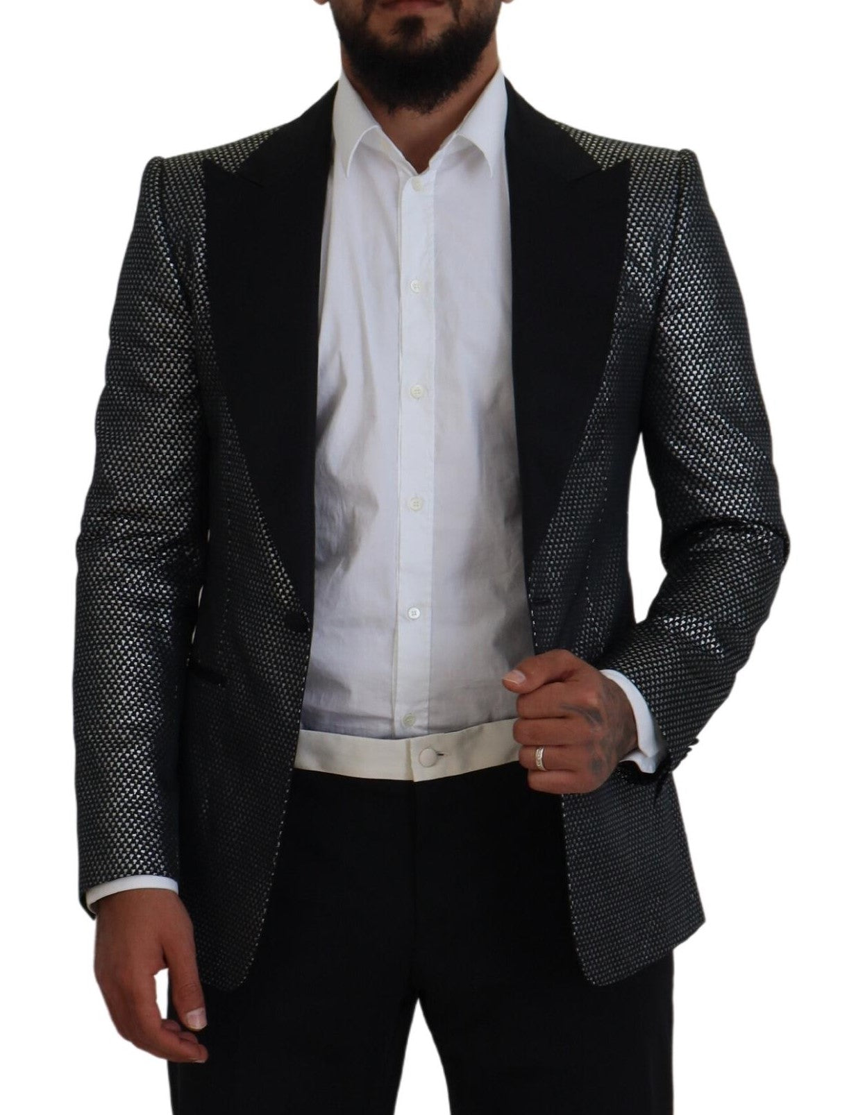 Dolce &amp; Gabbana Elegant Jacquard Single Breasted Blazer